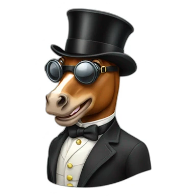 horse racing jockey with a monocle sticker