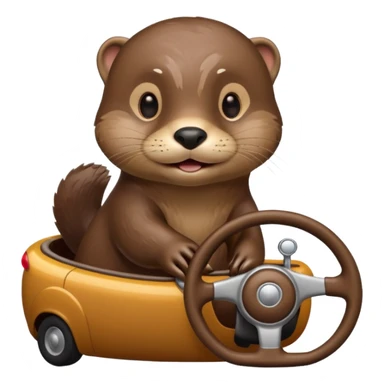 driving otter sticker