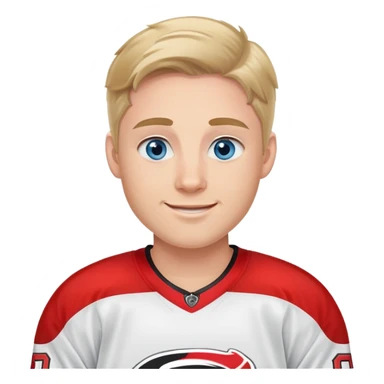 Big Carolina hurricanes hockey fan with blue eyes sticker