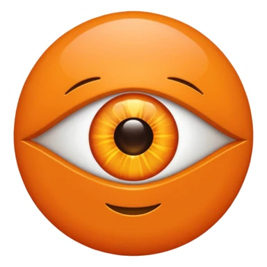 Ojo turco color naranja turco en color naranja sticker