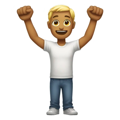 friendly emoji with arms out sticker