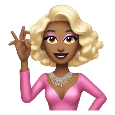 A drag queen doing the vogueing hand pose  sticker