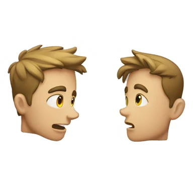 two young  males arguing about something sticker