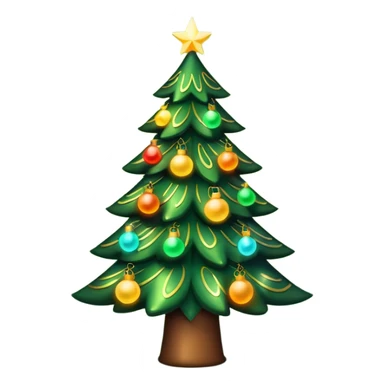 Lit Xmas tree sticker
