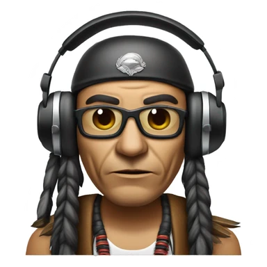 Indian chief bobber sagebrush with headset on sticker