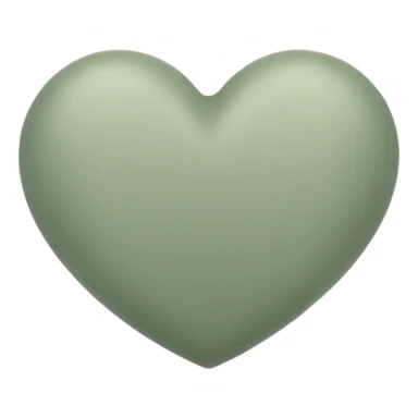 heart sage green sticker