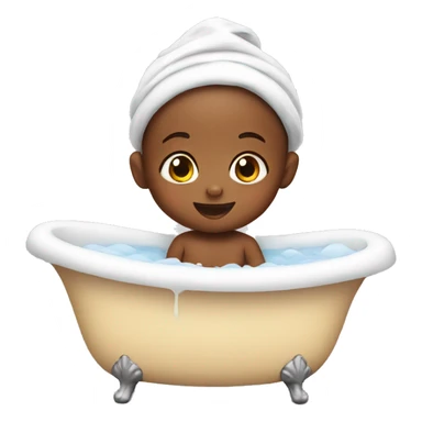 baby in bath  sticker
