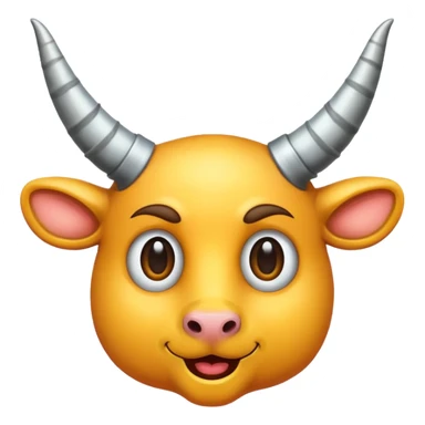 a pair of horns sticker