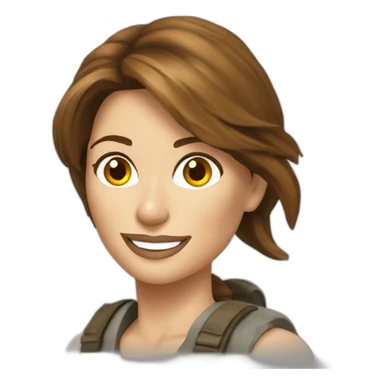 julia roberts as tomb raider sticker