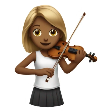 Girl playing violin sticker