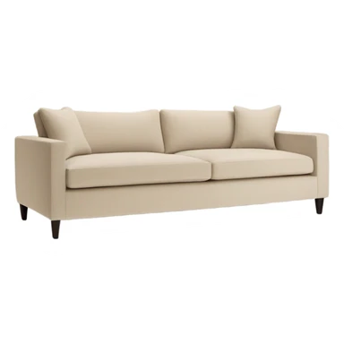beige pottery barn sectional sofa sticker