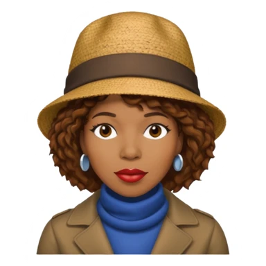 Macy Gray with brown hair sticker