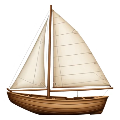 sailboat hull with rudder but no sails attached sticker