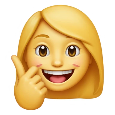 Emoji mordiendo se un dedo sticker