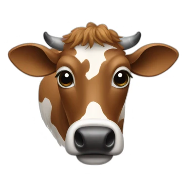 Une vache sur une mouche sticker