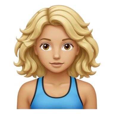 iOS 18 aesthetic wavy blondie girl gym sticker