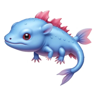 axolotl blue sticker