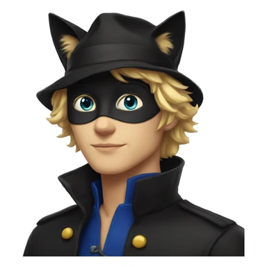 Chat noir avec les yeux bleus  sticker