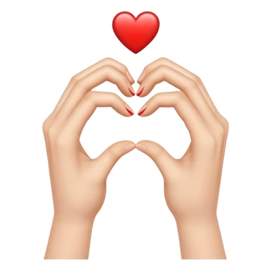 Two hands forming a heart shape  sticker