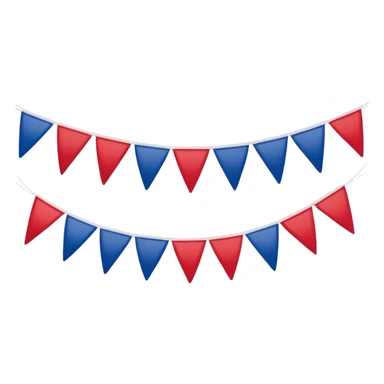 Red white and blue patriotic bunting for railing  sticker