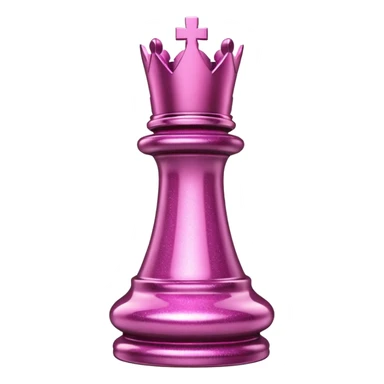 pink glitter chess piece rook sticker