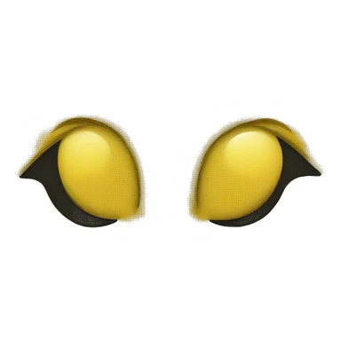 Yellow emoji with both eyes looking right and persed lips sticker