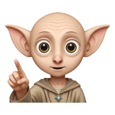 Incredibly shocked wow react image of dobby  sticker