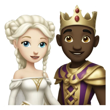 White Princess and white skinned jester sticker