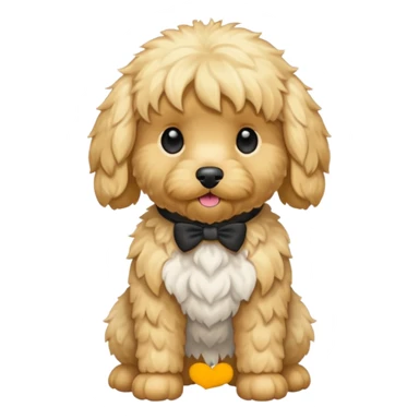 Blonde cockapoo full body sticker