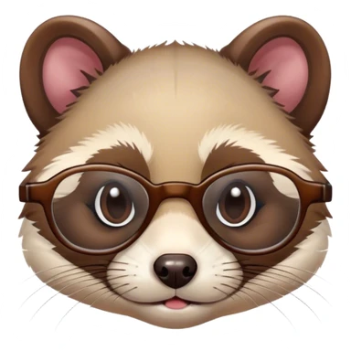 Ferret wearing glasses sticker