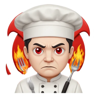SATAN CHEF ATTITUDE  sticker