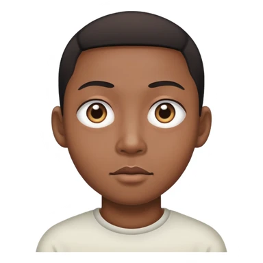 i need an chinse / asian looking worker with wide eyes e.g. stereotype chinse / japanse but with black skin  sticker