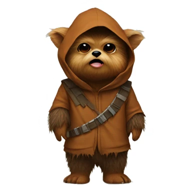 ewok in duck suit sticker