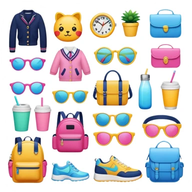 Colourful Preppy aesthetic  sticker