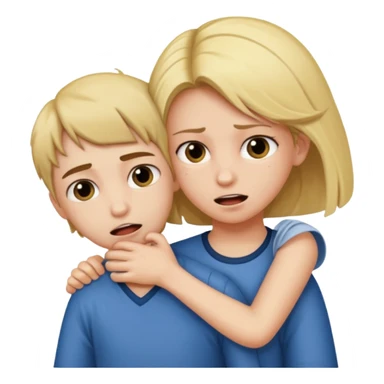 girl strangling boy sticker