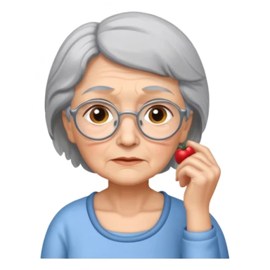 granny thinking sticker
