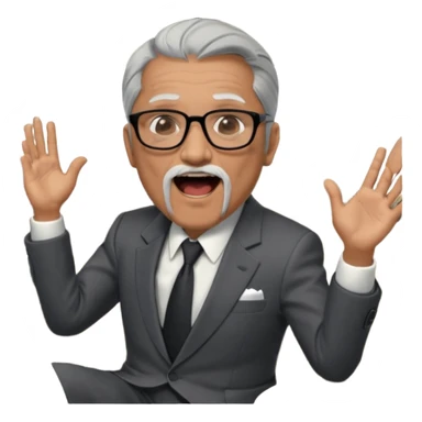 Professor Bentley Dyed black gray hair  frencb beard graying indian guy in suit sitting in a bentley car and screaming fraud. Older look around 60 yrs  with glasses slight balding sticker