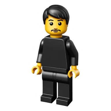 A good looking, realistic and isometric lego black on black background sticker