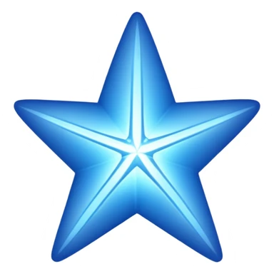 Blue star sticker