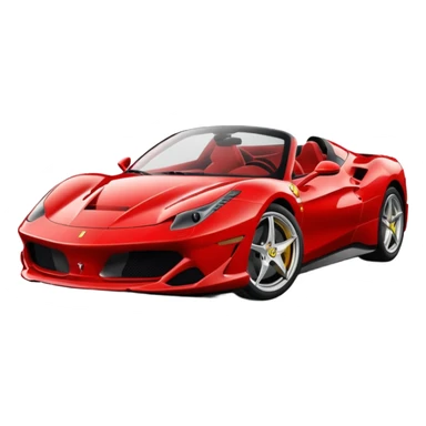 Red Ferrari sports car sticker