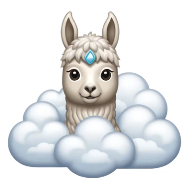 cloud patterned lama sticker