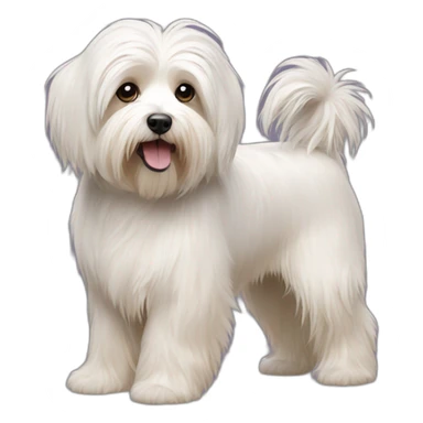 Dog havanese full height sticker