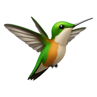 Hummingbird with fluttering wings sticker