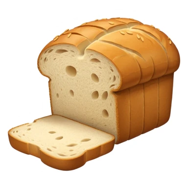 no no just a simple bread load with sliced 2 slice on ground and no eye or face on brea  sticker