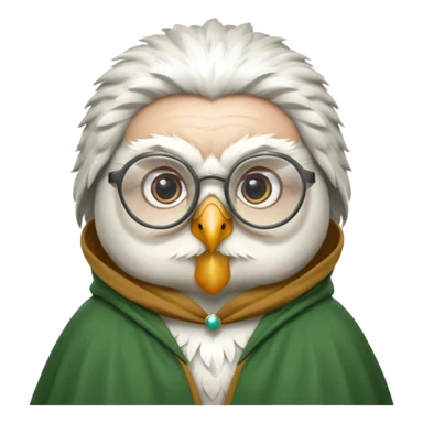 white owl professor in green cloak Capelo sticker