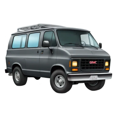 1981 gmc charcoal grey safari van sticker