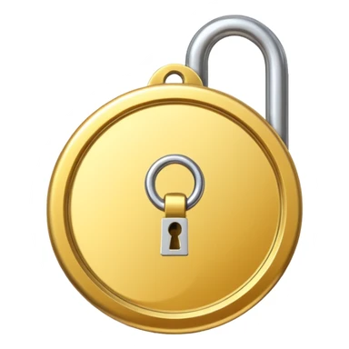 a gold medal with ONLY ONE lock engraved on it sticker