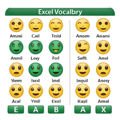 “Provide 5 emojis for Antonyms / Opposite / Negative meaning in Excel vocabulary sheet.” sticker