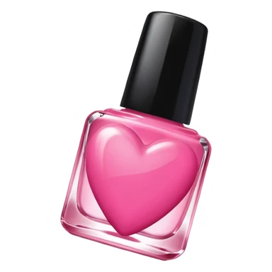 heart with a nail polish pink sticker