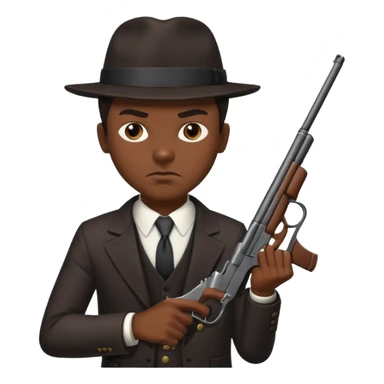 African American gangster taliban terrorist with a gun sticker